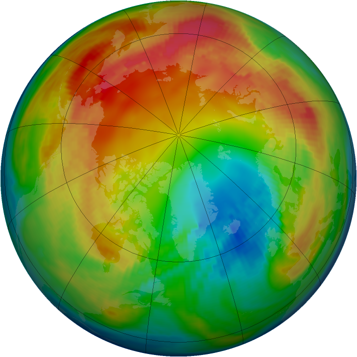 Arctic ozone map for 08 February 1983